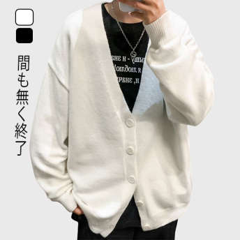 韓国風ファッション 無地 Ⅴネック M-2XL ニットセーター