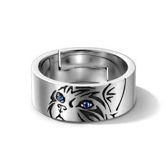 超人気商品 大活躍 猫柄 チタン鋼 動物 レトロ 指輪