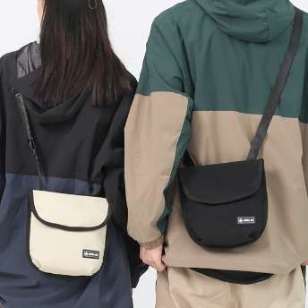 韓国ファッション 【男女兼用】トレンドアイテム ファスナー 配色 ショルダーバッグ